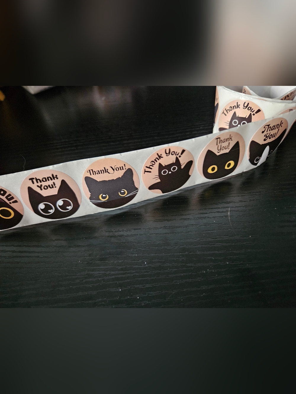 Funny Cat Thank You Stickers